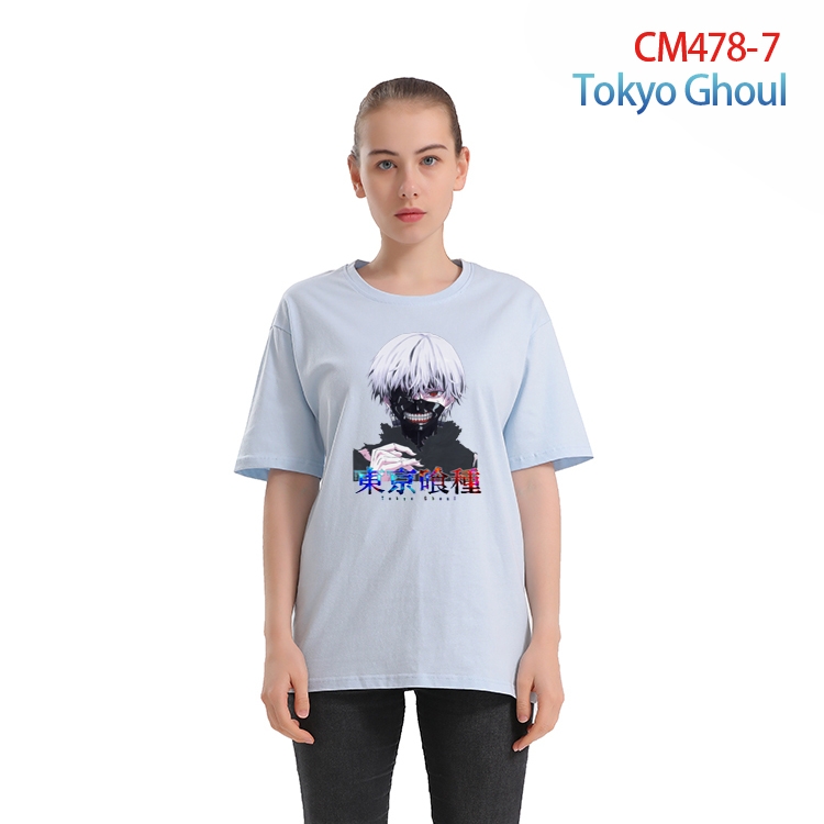 Tokyo Ghoul Women's Printed short-sleeved cotton T-shirt from S to 3XL CM-478-7