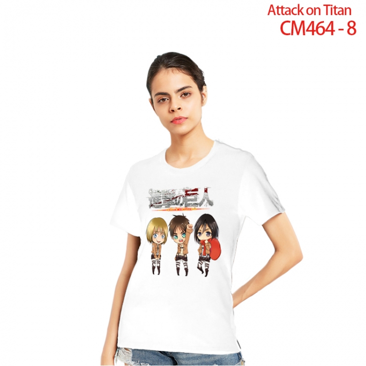 Shingeki no Kyojin Women's Printed short-sleeved cotton T-shirt from S to 3XL CM464-8-2