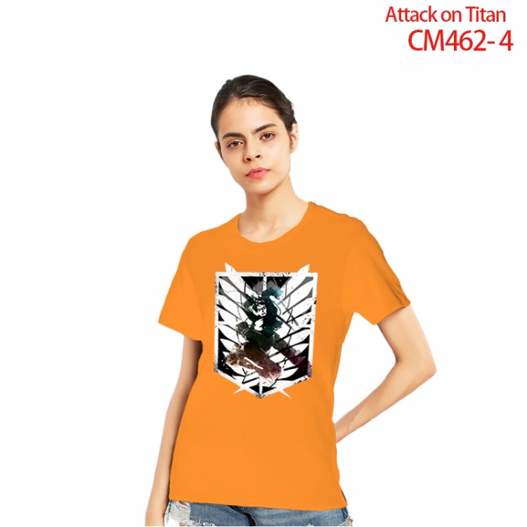 Shingeki no Kyojin Women's Printed short-sleeved cotton T-shirt from S to 3XL CM462-4-2