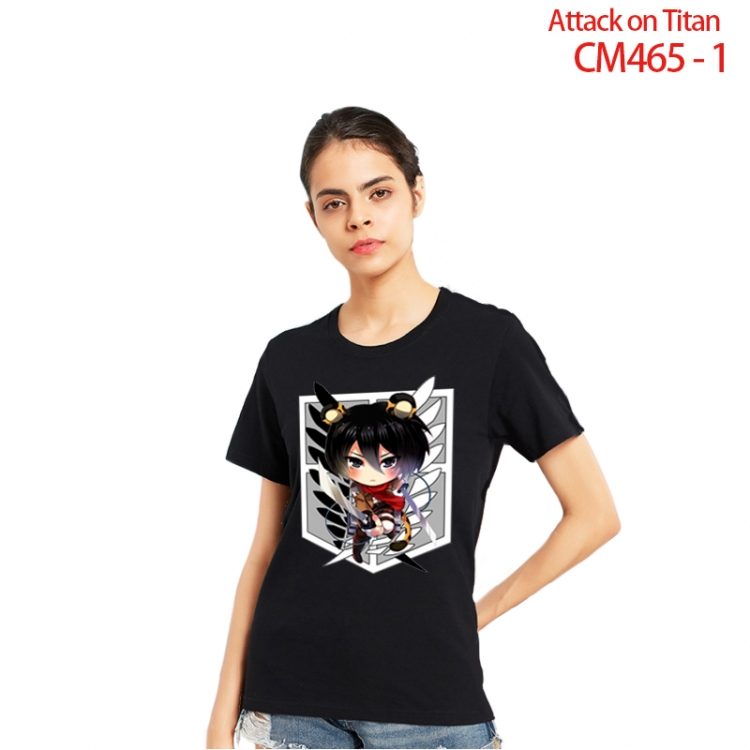 Shingeki no Kyojin Women's Printed short-sleeved cotton T-shirt from S to 3XL CM465-1-2