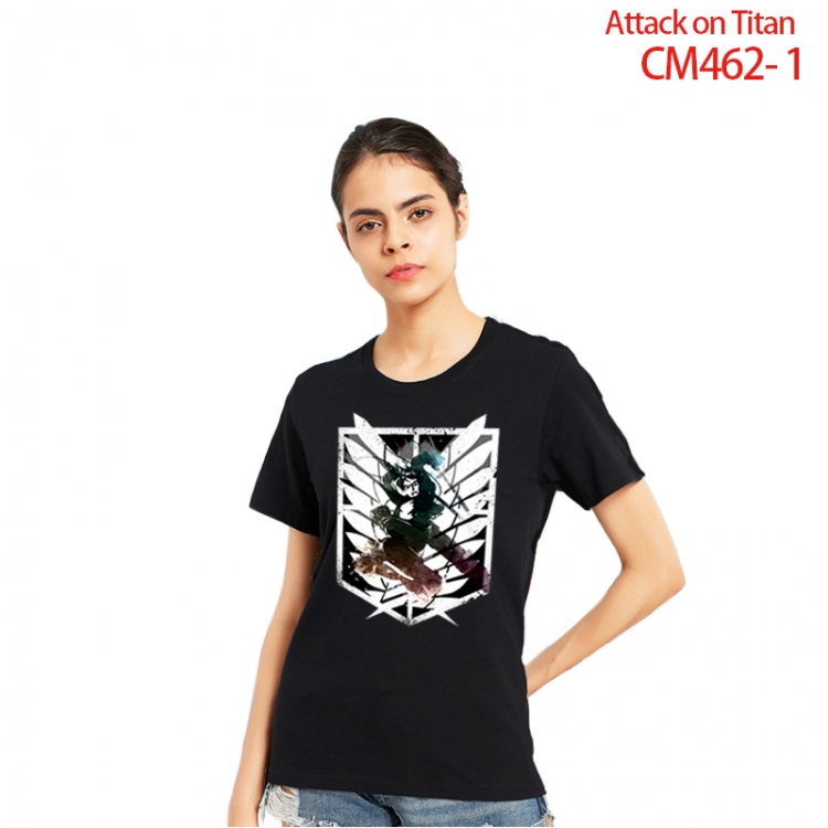 Shingeki no Kyojin Women's Printed short-sleeved cotton T-shirt from S to 3XL CM462-1-2