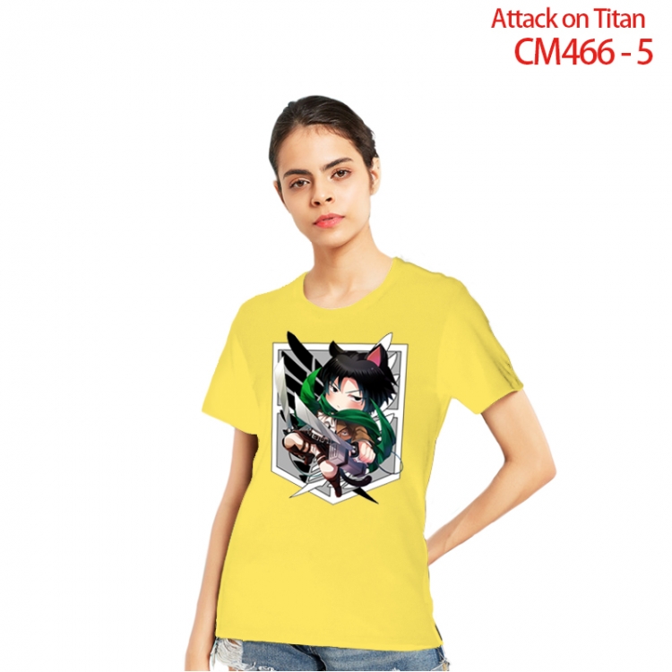 Shingeki no Kyojin Women's Printed short-sleeved cotton T-shirt from S to 3XL CM465-1-2