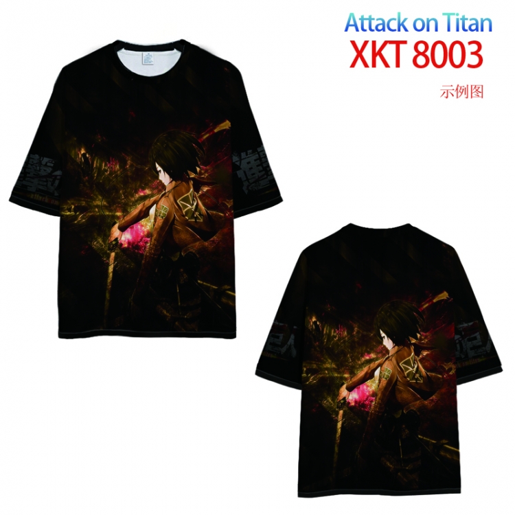 Shingeki no Kyojin Loose short sleeve round neck T-shirt 9 sizes from S to 6XL  XKT 8003