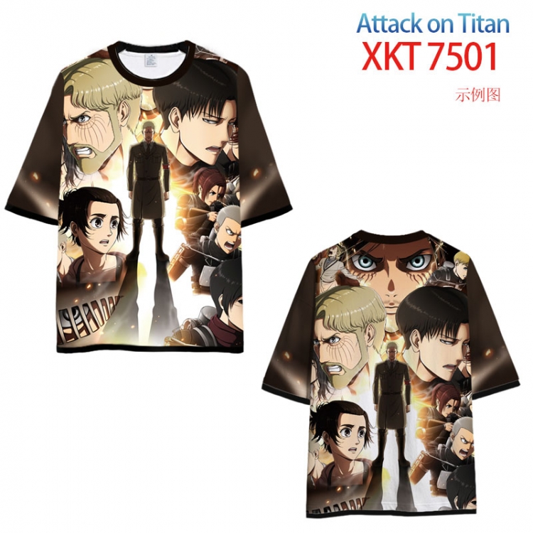 Shingeki no Kyojin Loose short sleeve round neck T-shirt 9 sizes from S to 6XL  XKT-7501