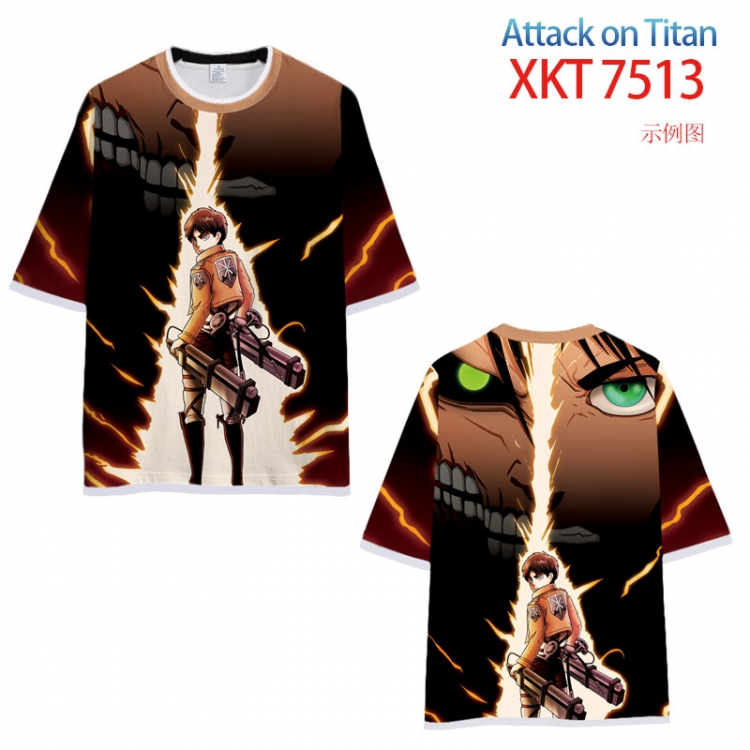 Shingeki no Kyojin Loose short sleeve round neck T-shirt 9 sizes from S to 6XL XKT-7513