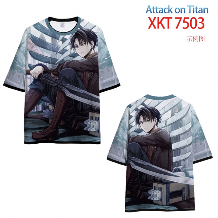 Shingeki no Kyojin Loose short sleeve round neck T-shirt 9 sizes from S to 6XL  XKT-7505
