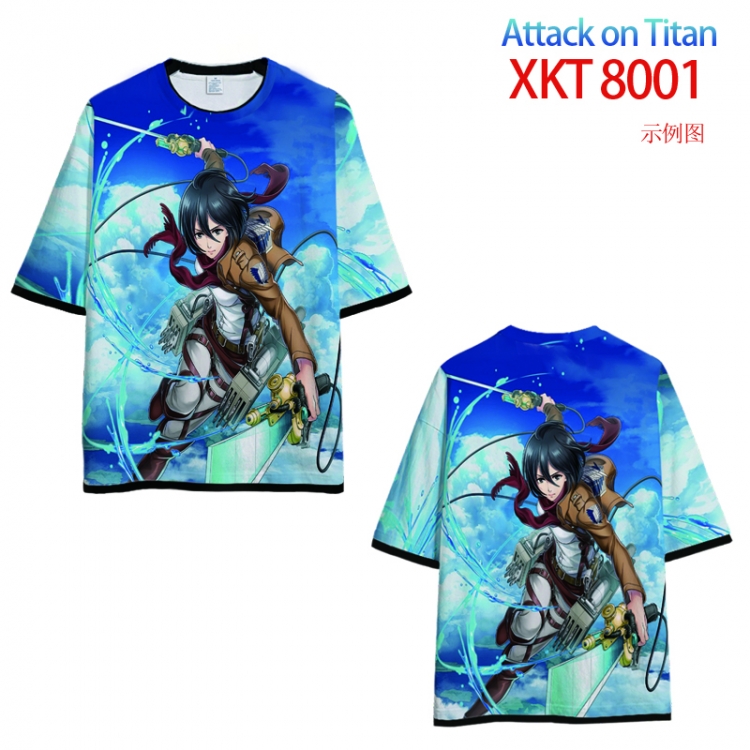 Shingeki no Kyojin Loose short sleeve round neck T-shirt 9 sizes from S to 6XL XKT 8001