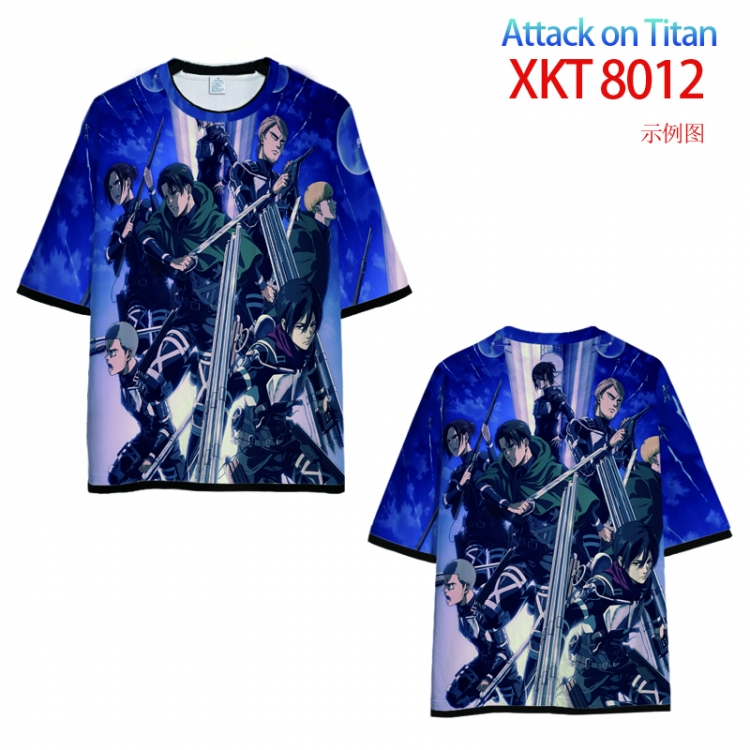 Shingeki no Kyojin Loose short sleeve round neck T-shirt 9 sizes from S to 6XL  XKT 8012