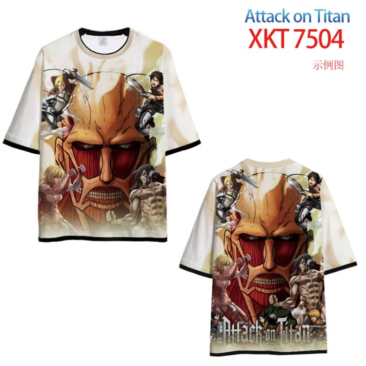 Shingeki no Kyojin Loose short sleeve round neck T-shirt 9 sizes from S to 6XL  XKT-7504