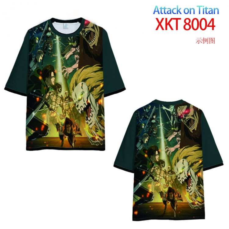 Shingeki no Kyojin Loose short sleeve round neck T-shirt 9 sizes from S to 6XL XKT 8004