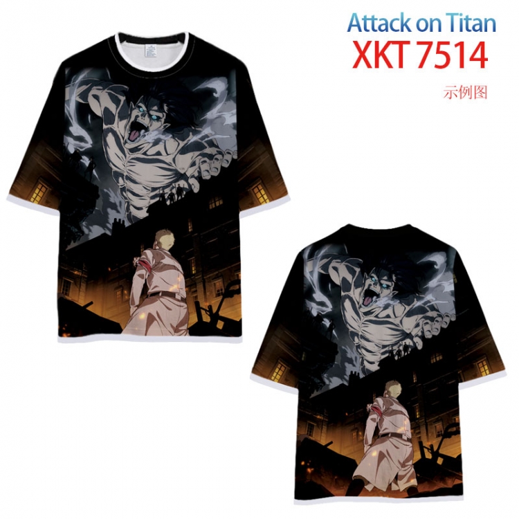 Shingeki no Kyojin Loose short sleeve round neck T-shirt 9 sizes from S to 6XL  XKT-7514