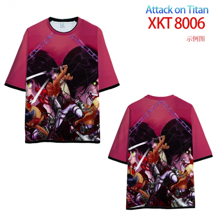 Shingeki no Kyojin Loose short sleeve round neck T-shirt 9 sizes from S to 6XL XKT 8006