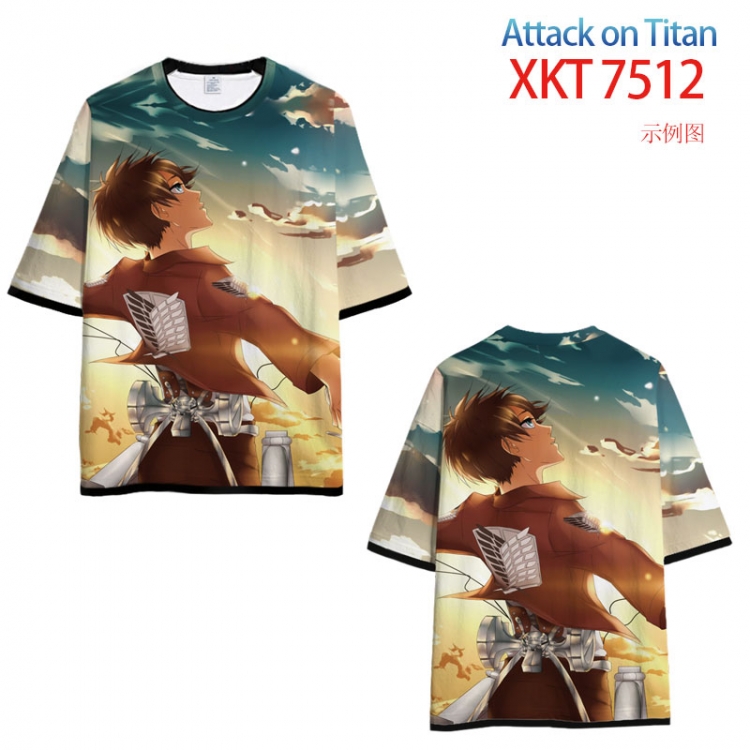 Shingeki no Kyojin Loose short sleeve round neck T-shirt 9 sizes from S to 6XL XKT-7512