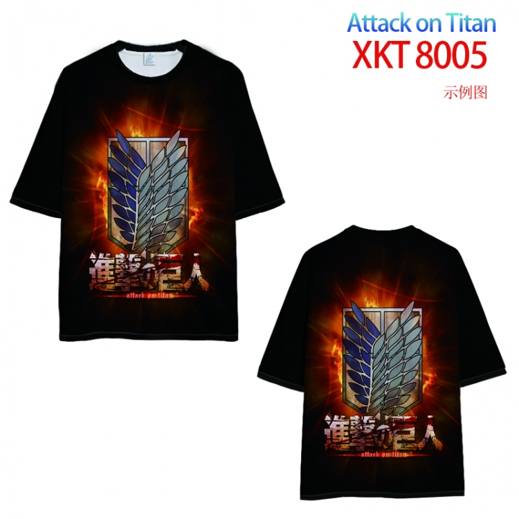 Shingeki no Kyojin Loose short sleeve round neck T-shirt 9 sizes from S to 6XL  XKT 8005