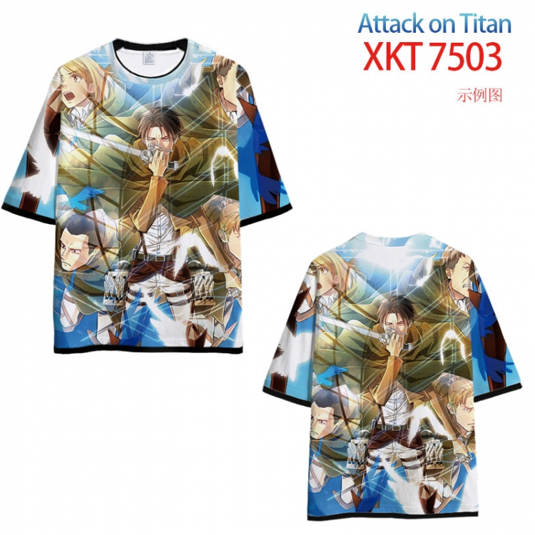 Shingeki no Kyojin Loose short sleeve round neck T-shirt 9 sizes from S to 6XL  XKT-7503