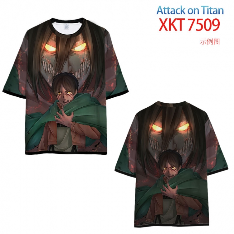 Shingeki no Kyojin Loose short sleeve round neck T-shirt 9 sizes from S to 6XL XKT-7509