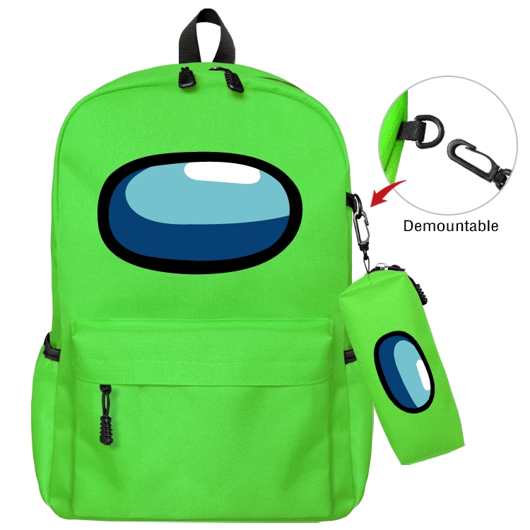 AMONG US Cartoon student school bag backpack pen bag combination 43X35X12CM