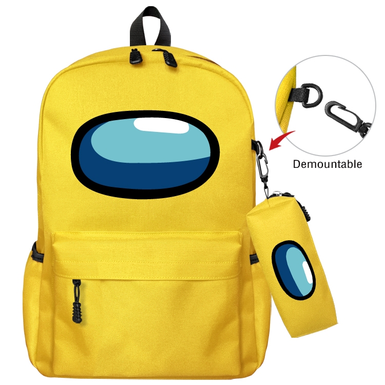AMONG US Cartoon student school bag backpack pen bag combination 43X35X12CM