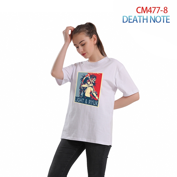 Death note Women's Printed short-sleeved cotton T-shirt from S to 3XL CM-477-8
