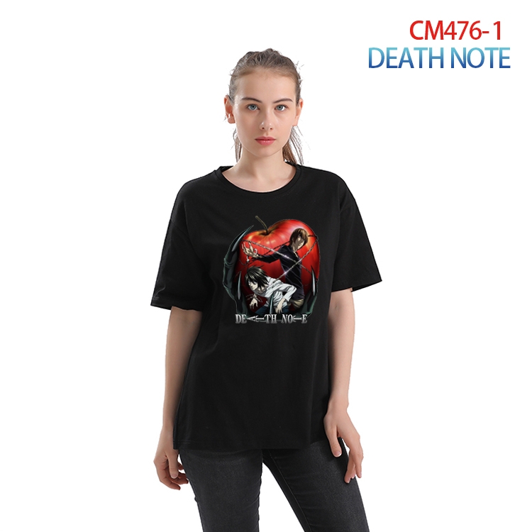 Death note Women's Printed short-sleeved cotton T-shirt from S to 3XL CM-476-1