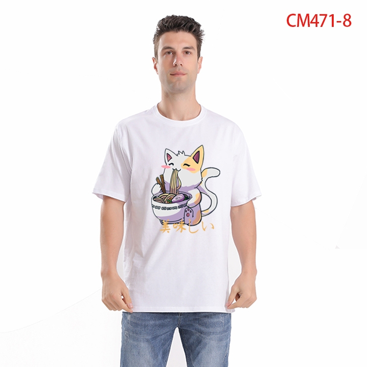 Original Printed short-sleeved cotton T-shirt from S to 3XL CM-471-8