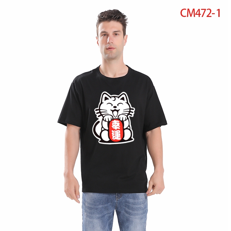 Original Printed short-sleeved cotton T-shirt from S to 3XL  CM-472-1