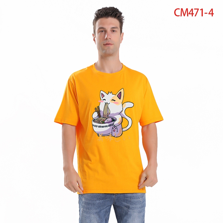 Original Printed short-sleeved cotton T-shirt from S to 3XL CM-471-4