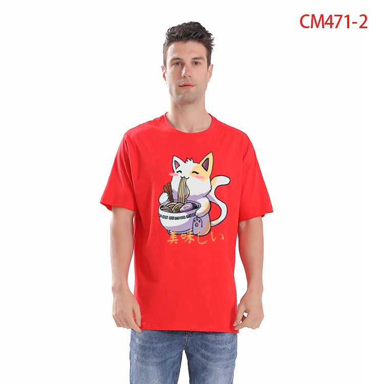 Original Printed short-sleeved cotton T-shirt from S to 3XL CM-471-2
