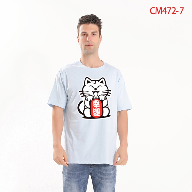 Original Printed short-sleeved cotton T-shirt from S to 3XL  CM-472-7
