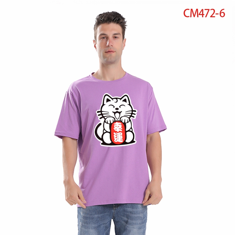 Original Printed short-sleeved cotton T-shirt from S to 3XL CM-472-6