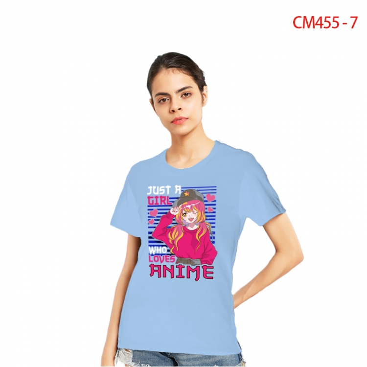 Original Women's Printed short-sleeved cotton T-shirt from S to 3XL  CM455-7-2