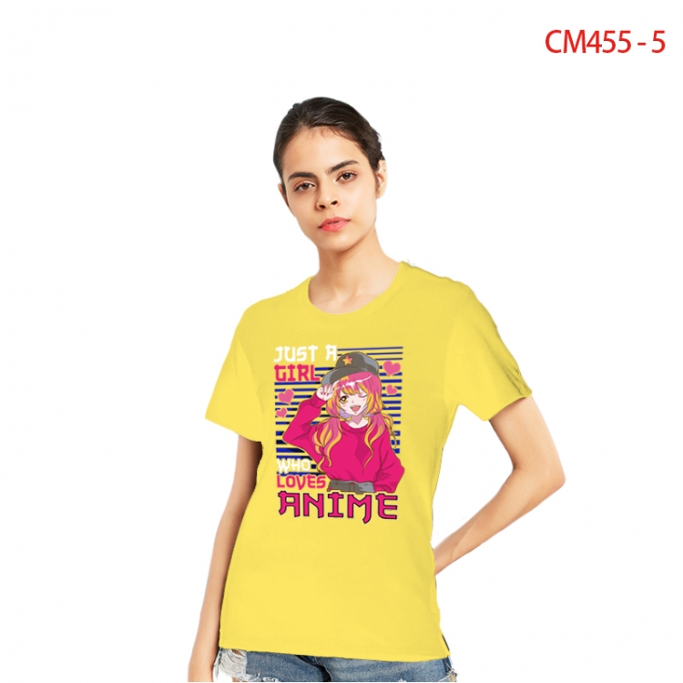 Original Women's Printed short-sleeved cotton T-shirt from S to 3XL  CM455-5-2