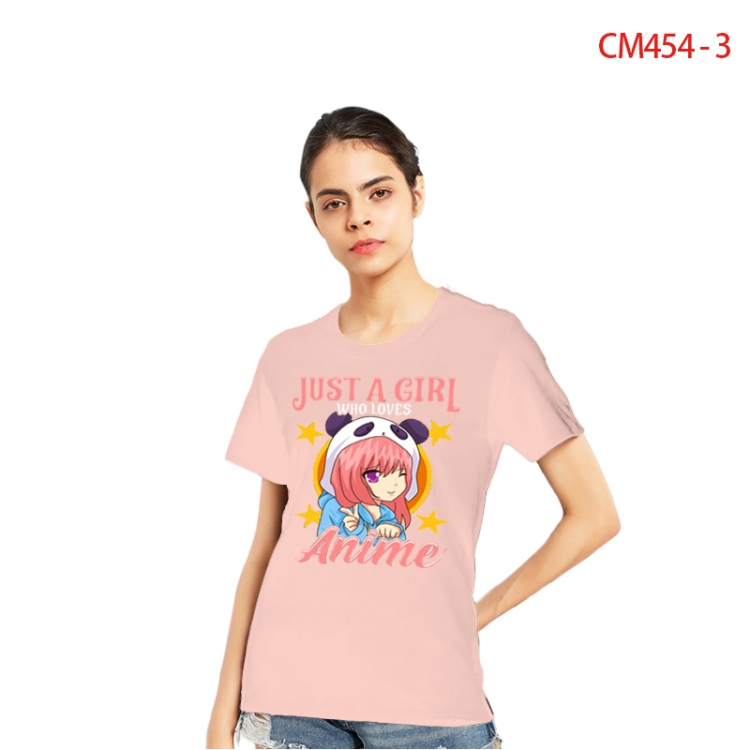 Original Women's Printed short-sleeved cotton T-shirt from S to 3XL  CM454-3-2