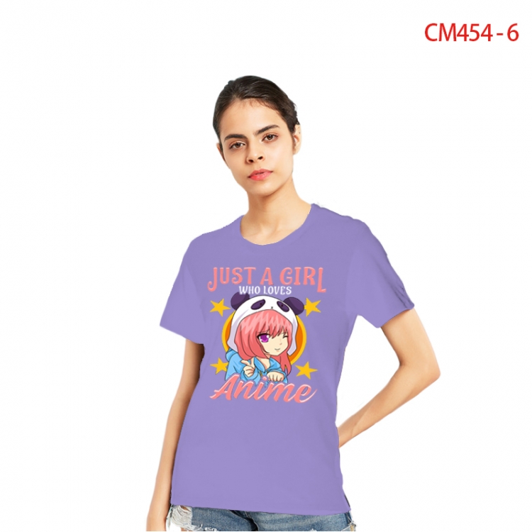 Original Women's Printed short-sleeved cotton T-shirt from S to 3XL  CM454-6-2