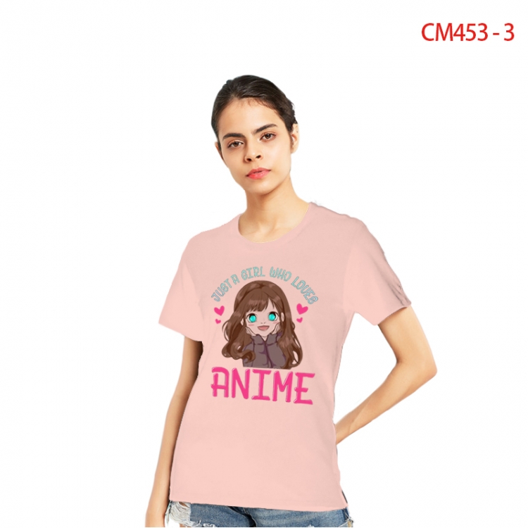 Original Women's Printed short-sleeved cotton T-shirt from S to 3XL  CM453-3-2