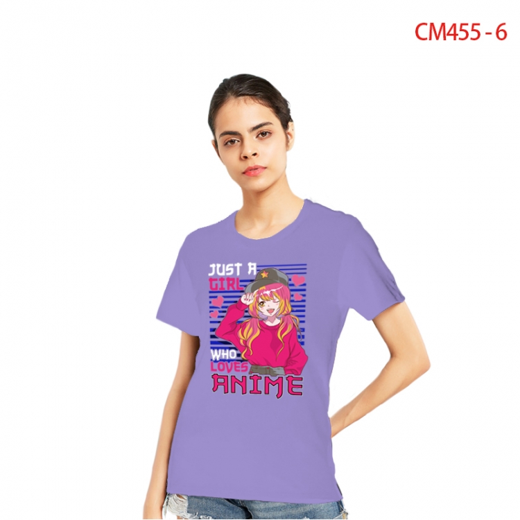 Original Women's Printed short-sleeved cotton T-shirt from S to 3XL  CM455-6-2