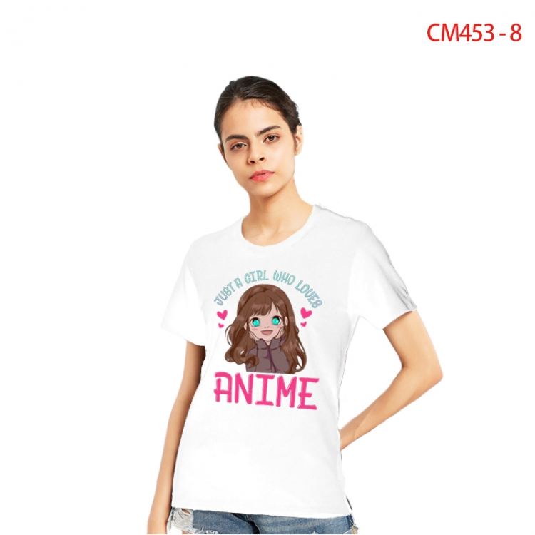 Original Women's Printed short-sleeved cotton T-shirt from S to 3XL  CM453-8-2