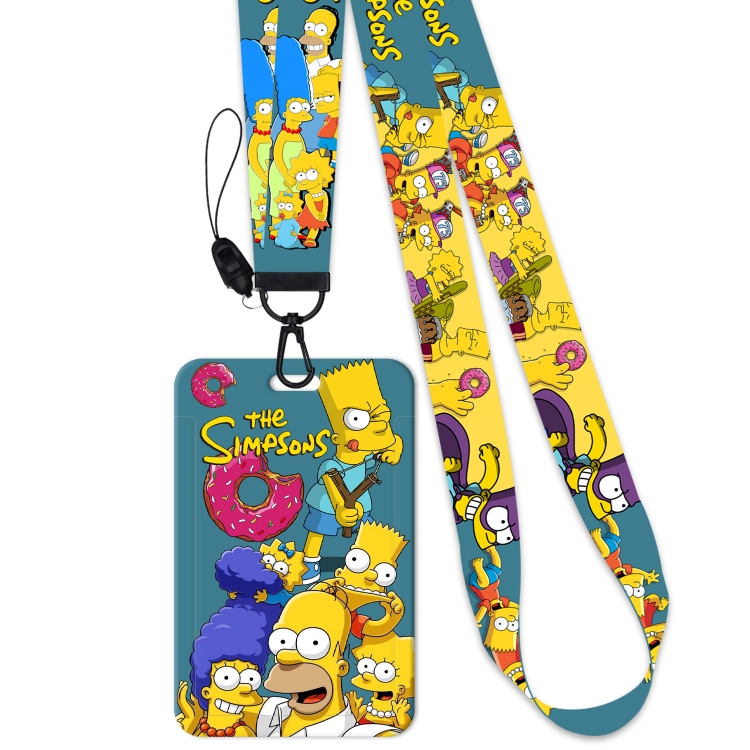 The Simpsons Animation peripheral card holder lanyard  keychain pendant A set of 2  price for 2 pcs