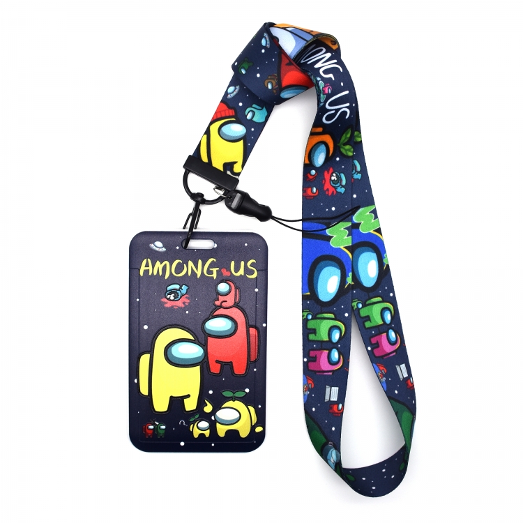 Among us   peripheral card holder lanyard  keychain pendant A set of 2  price for 2 pcs style A