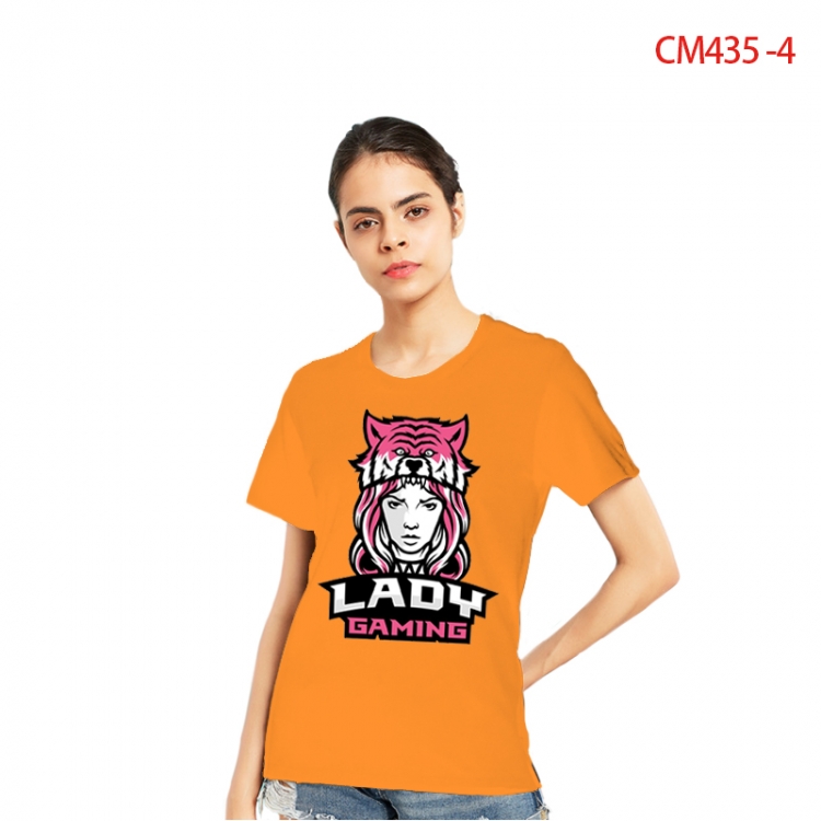 Original Women's Printed short-sleeved cotton T-shirt from S to 3XL  CM435-4
