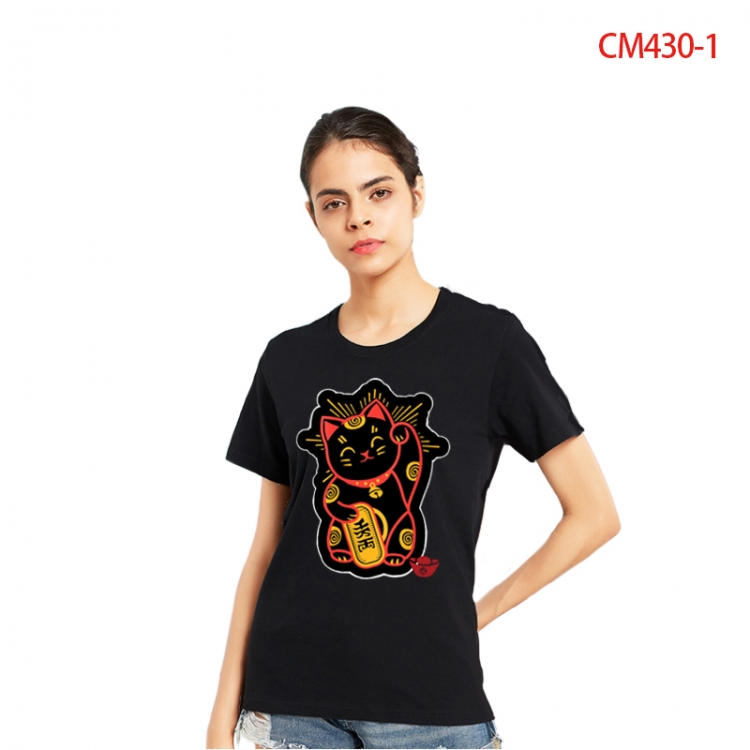 Original Women's Printed short-sleeved cotton T-shirt from S to 3XL  CM430-1