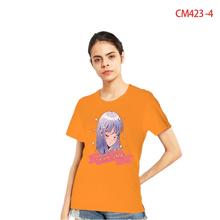 Original Women's Printed short-sleeved cotton T-shirt from S to 3XL  CM423-4