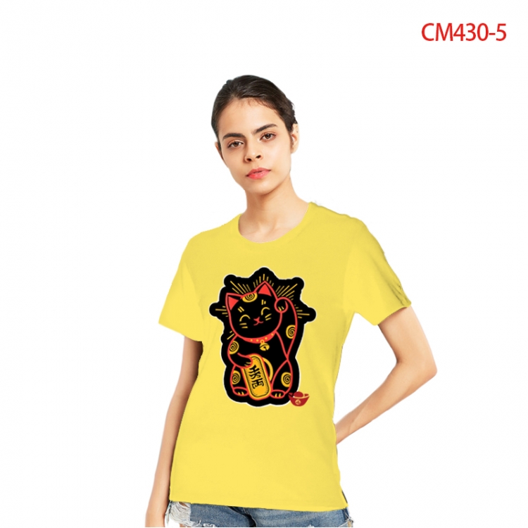 Original Women's Printed short-sleeved cotton T-shirt from S to 3XL  CM430-5