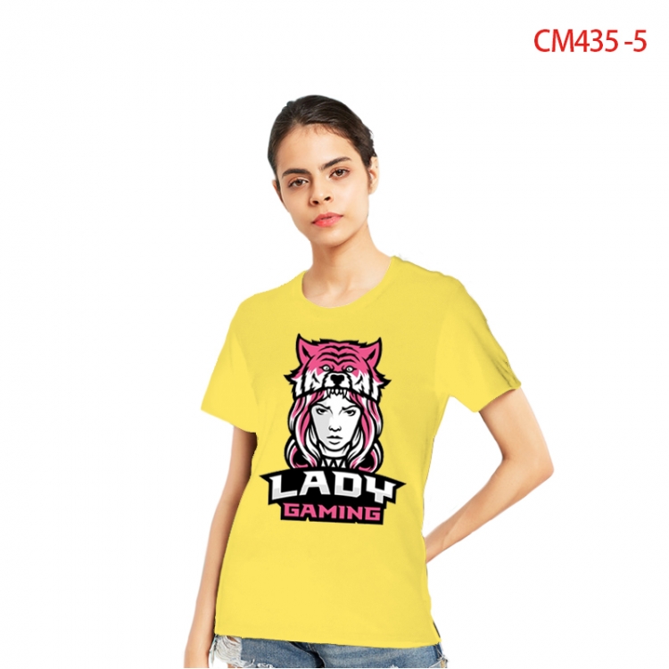 Original Women's Printed short-sleeved cotton T-shirt from S to 3XL   CM435-5
