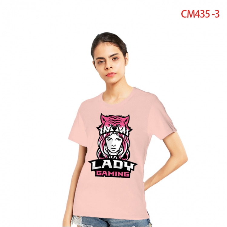Original Women's Printed short-sleeved cotton T-shirt from S to 3XL  CM435-3