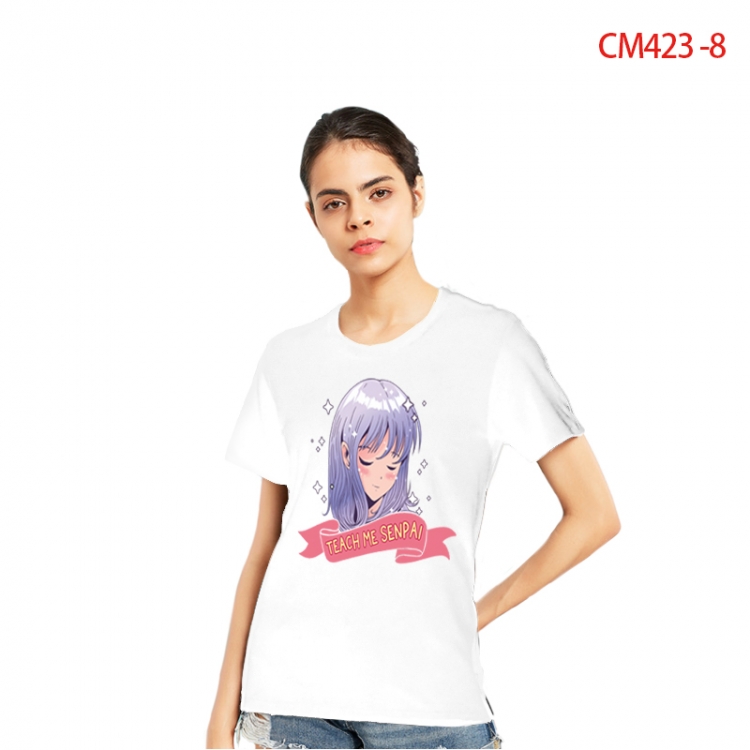 Original Women's Printed short-sleeved cotton T-shirt from S to 3XL  CM423-8