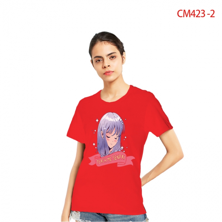 Original Women's Printed short-sleeved cotton T-shirt from S to 3XL  CM423-2