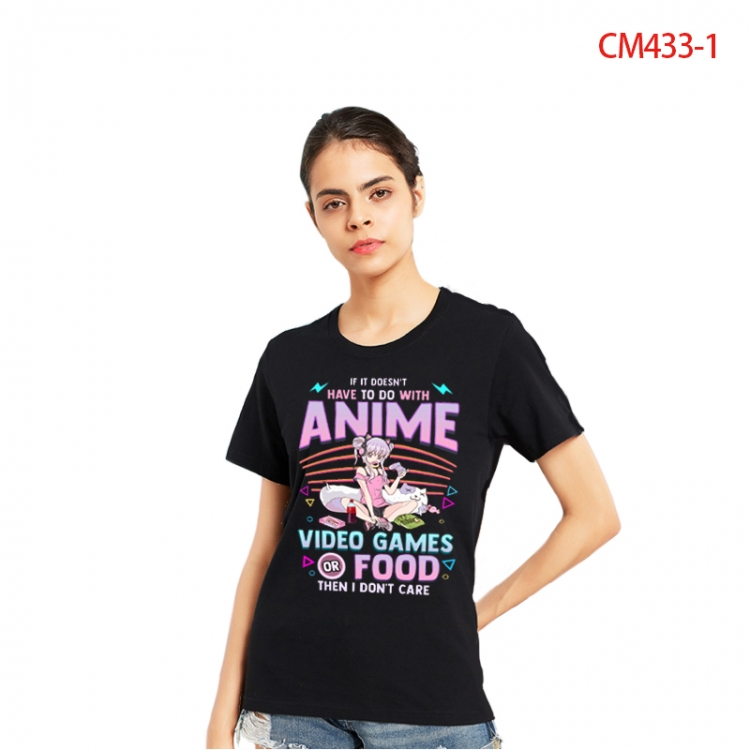Original Women's Printed short-sleeved cotton T-shirt from S to 3XL  CM435-8