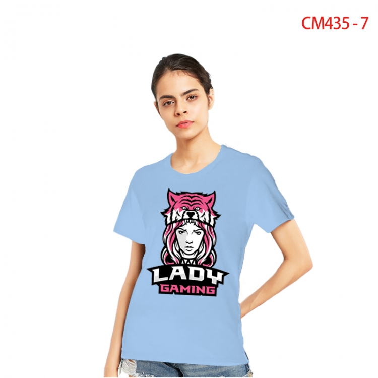 Original Women's Printed short-sleeved cotton T-shirt from S to 3XL   CM435-7