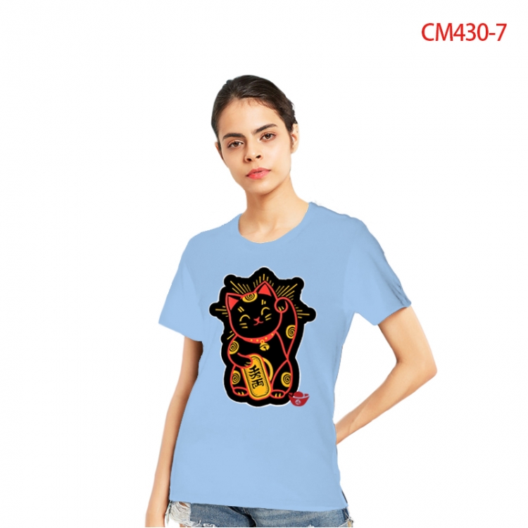 Original Women's Printed short-sleeved cotton T-shirt from S to 3XL  CM430-7